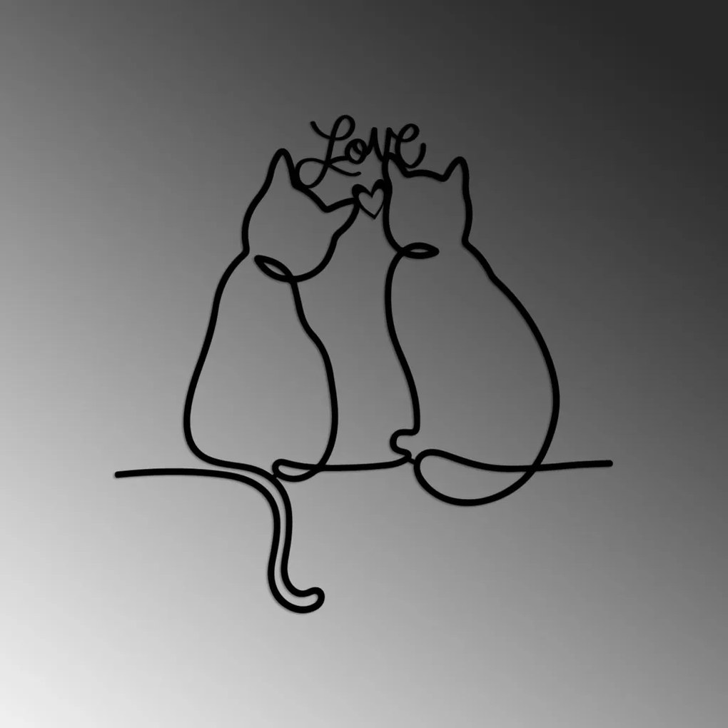 Cat fém fali dekoráció, 55×55 cm – TR891TNL3523