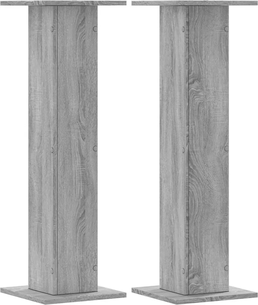 vidaXL 2 db szürke sonoma szerelt fa hangszóróállvány 30 x 30 x 95 cm