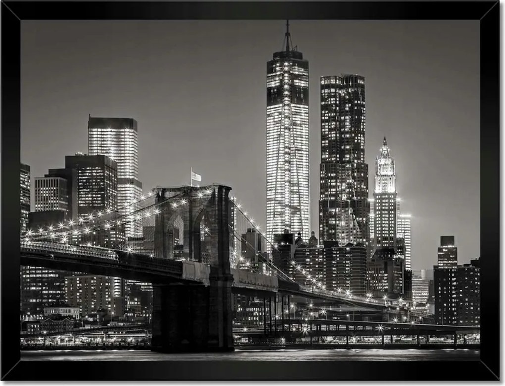Poszterek keretben 40x30 New York Manhattan híd