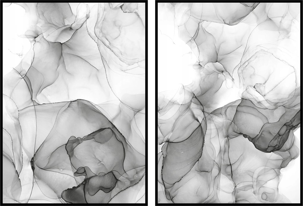 Poszterek elmosódás füst absztrakt 2db 15x21cm poszter diptikus falikép