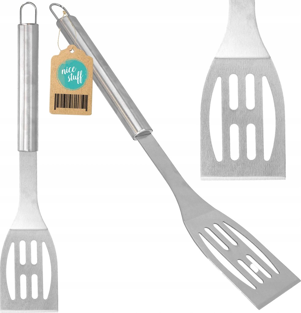 Grilllapát rozsdamentes acél grill kiegészítők 43 cm robusztus