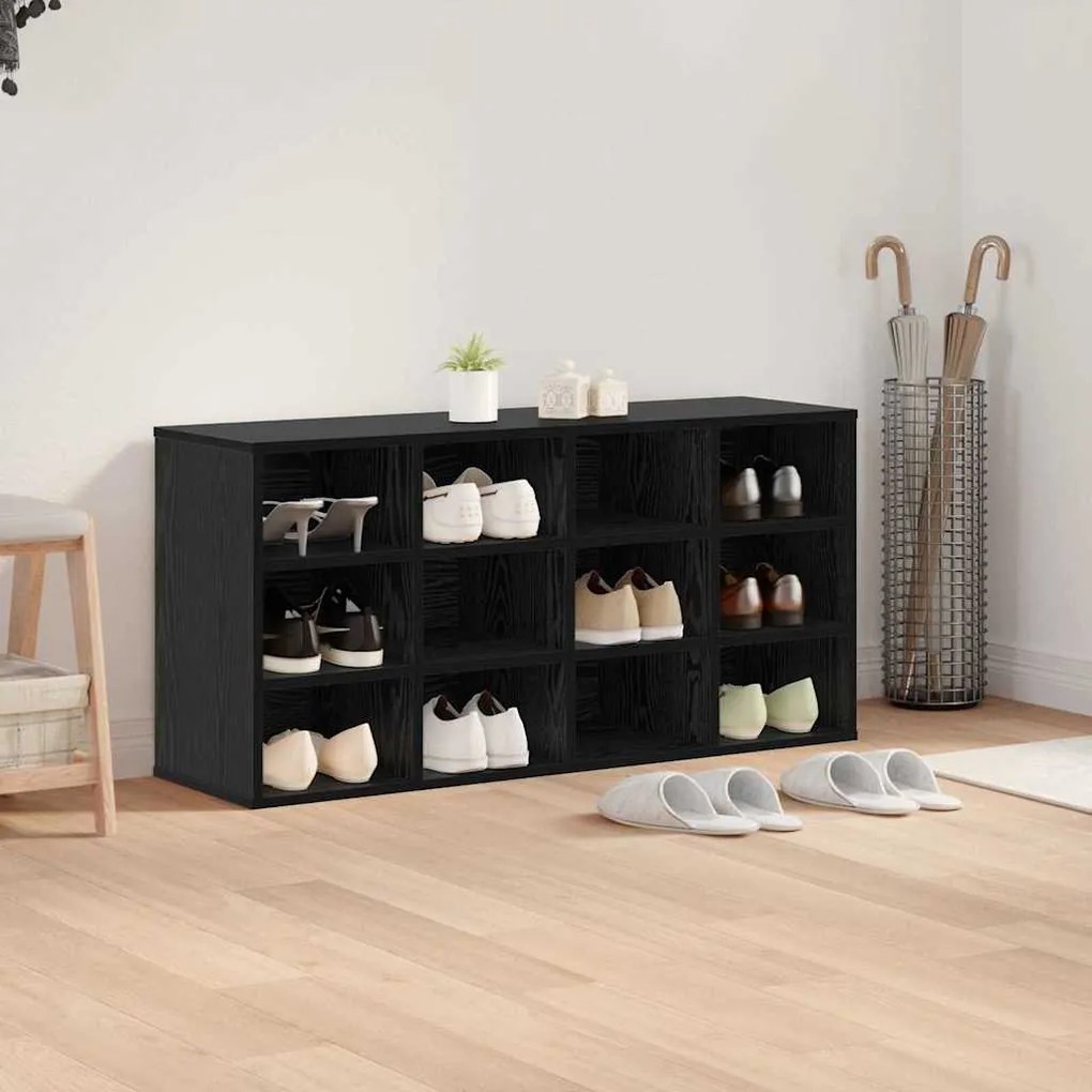 Cipősszekrény polcokkal Musta tammi 103 x 30 x 51 cm Faanyag