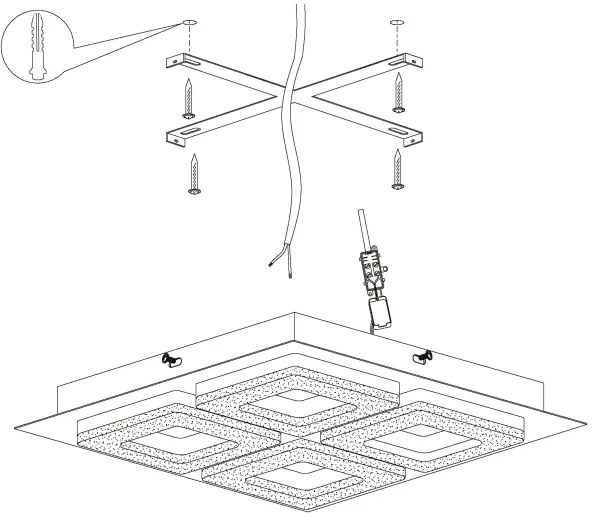 Eglo 99326 - FRADELO LED mennyezeti lámpa 4×LED/4W/230V