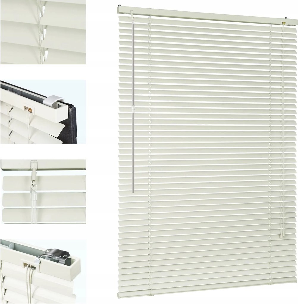 Roló Bézs Krémszínű Alumínium Sötétítő Redőny 130 x 160 cm