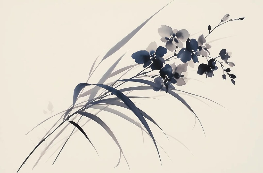 Poszter 91,5x60cm Orchidea szépiában