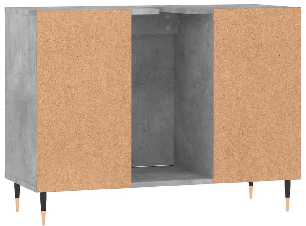 betonszürke szerelt fa fürdőszobaszekrény 80 x 33 x 60 cm