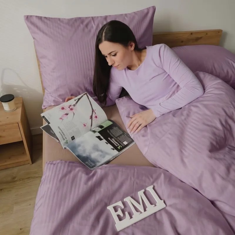 EMI Lila damasztszatén ágyneműhuzat