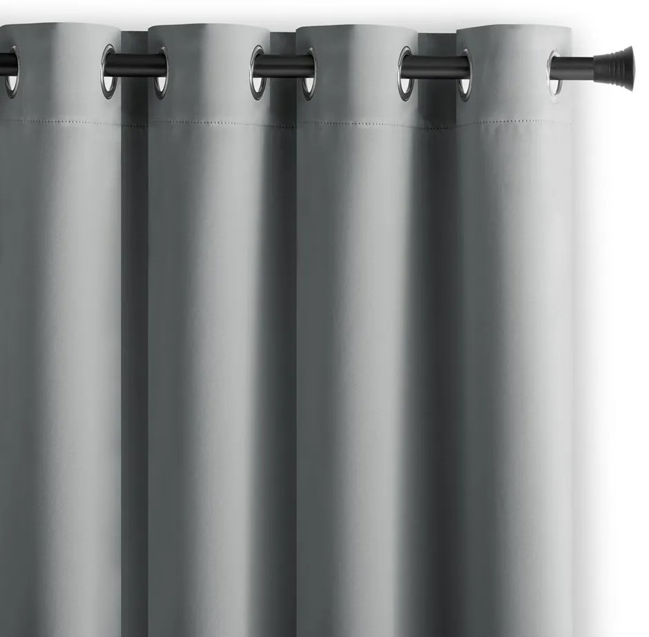 Restilo függöny Blackout EYELETS, ezüst, 140 x 245 cm