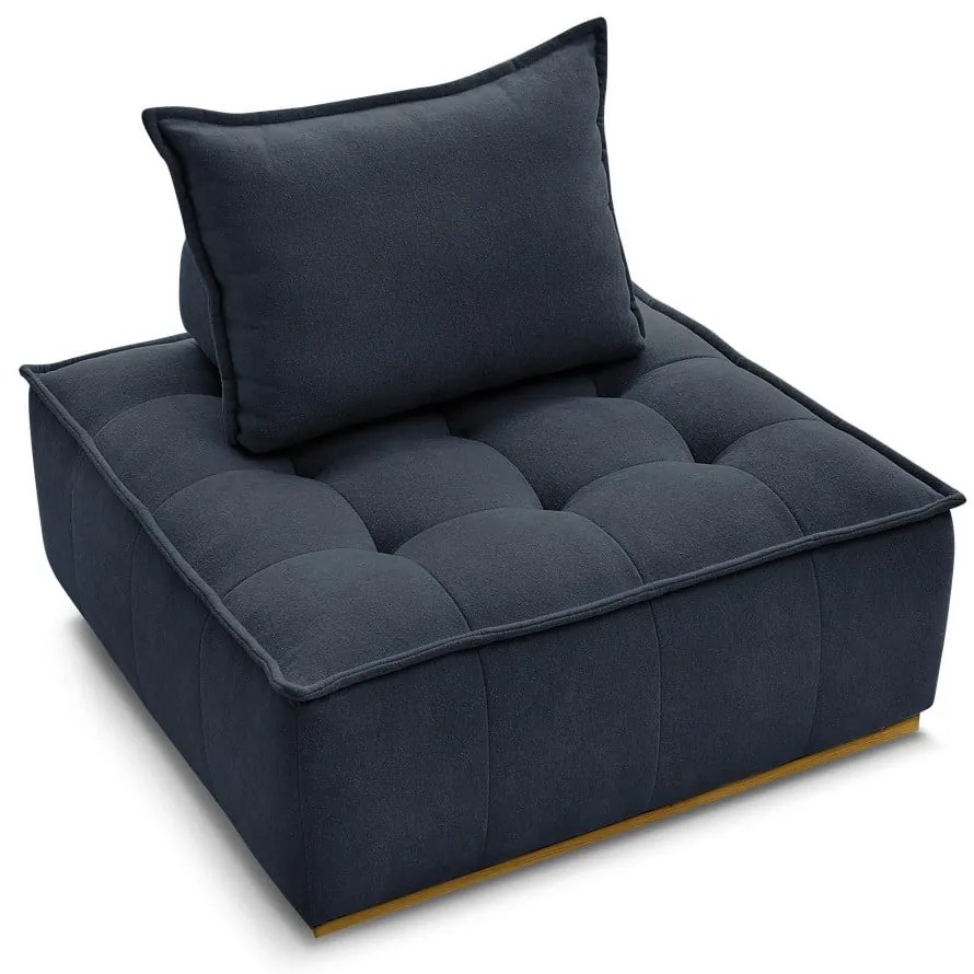 Sötétkék zsenília fotel Elisa – Bobochic Paris