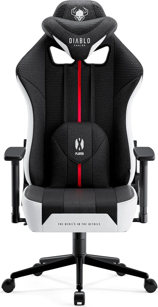 Gamer szék szövet fehér-fekete Small Size: Diablo X-Player 2.0