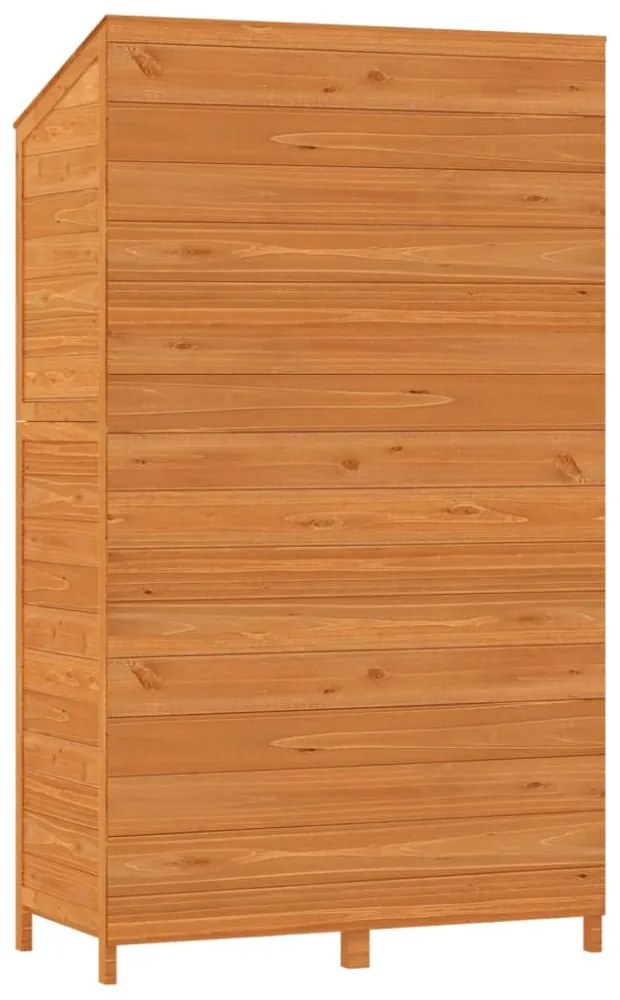 barna tömör fenyőfa kerti fészer 102x52x174,5 cm