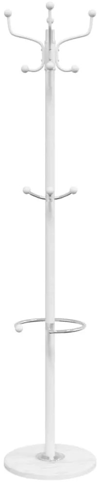 fehér porszórt vas fogas esernyőtartóval 180 cm