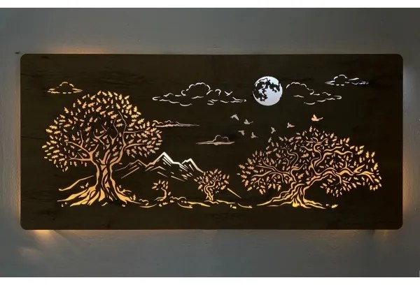 Li-Go 5478/DUB2 - Fényerőszabályozható LED fali dekoráció LED/24W/230V 130x60 cm tölgy