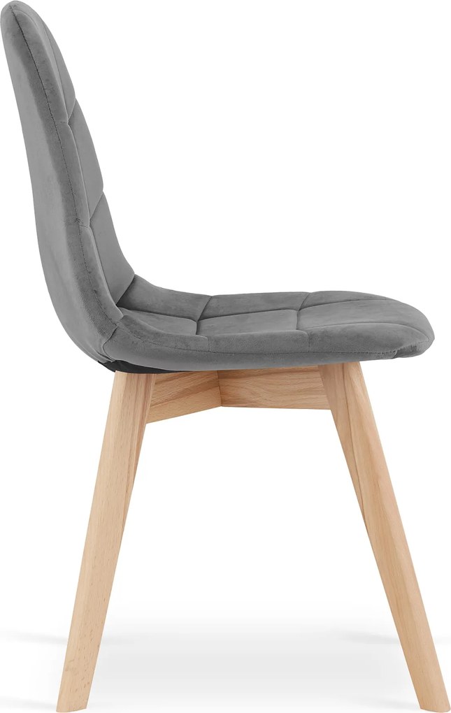 AKCIÓ sötétszürke bársony étkezőszék BORA II. osztály