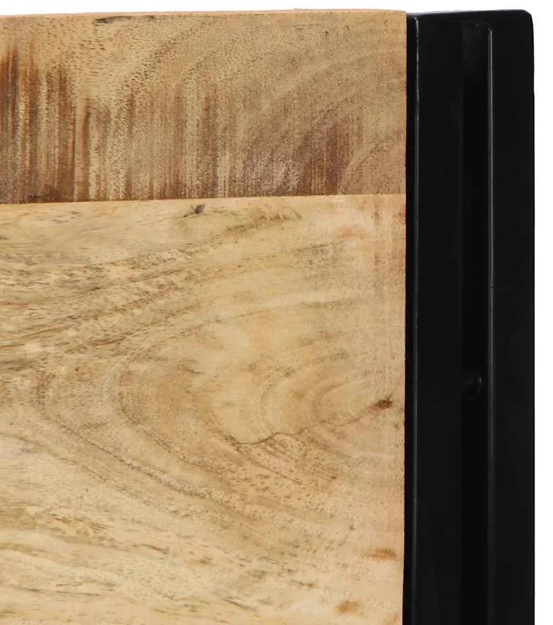tömör fa mangó és vas fejtámla 140 cm