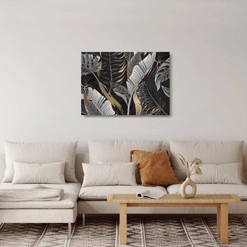 Üveg kép - Arany dzsungel (70x50 cm)