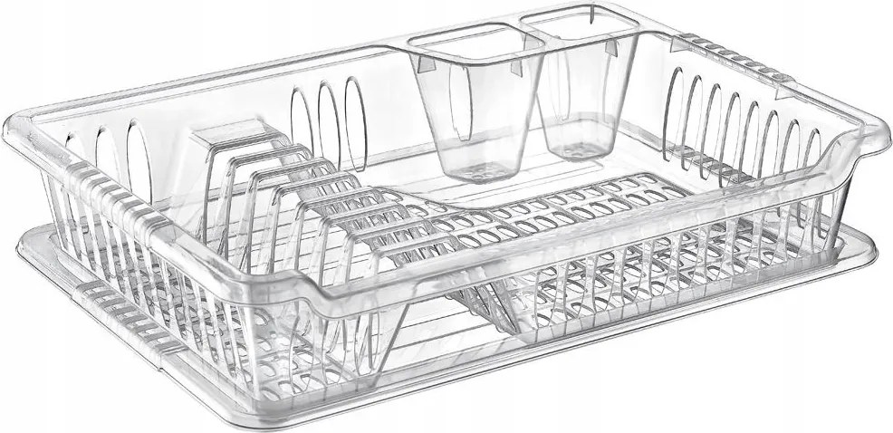 Csepegtető és edényszárító csepegtető tálcával Fehér 40 x 29 x 8,5 cm