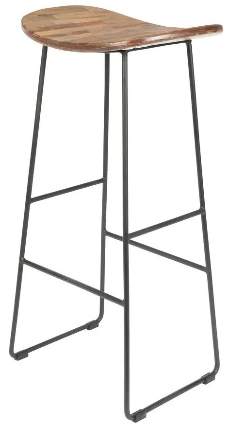Natúr színű teakfa bárszék (ülésmagasság 76 cm) Tangle – White Label