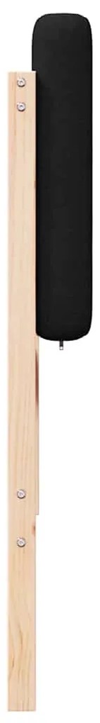 Kárpitozott fejtámla Barna és fekete 150 cm Tömör fenyőfa