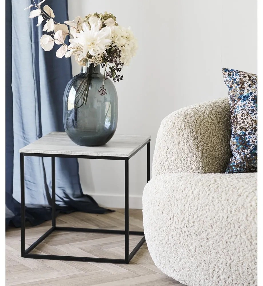 Tárolóasztal kő dekorral 45x45 cm Vita – House Nordic