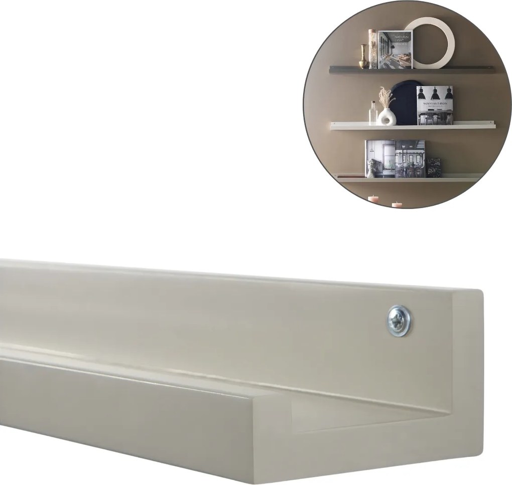 Fali kép polc FOTOPLANK 120 cm, bézs