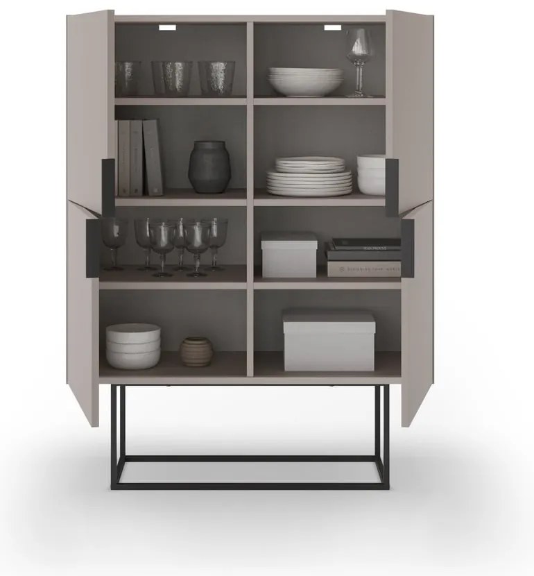 Szürkésbézs szekrény 100x130 cm Titan – Marckeric