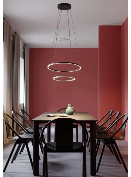 Redo 01-3343 - LEO LED dimmelhető kábelen függesztett csillár LED/115W/230V fekete