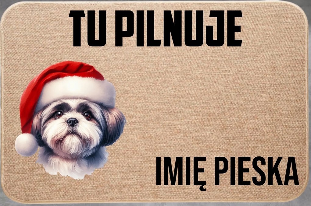 Vászon Lábtörlő Karácsonyi Őrzés Névminta 3