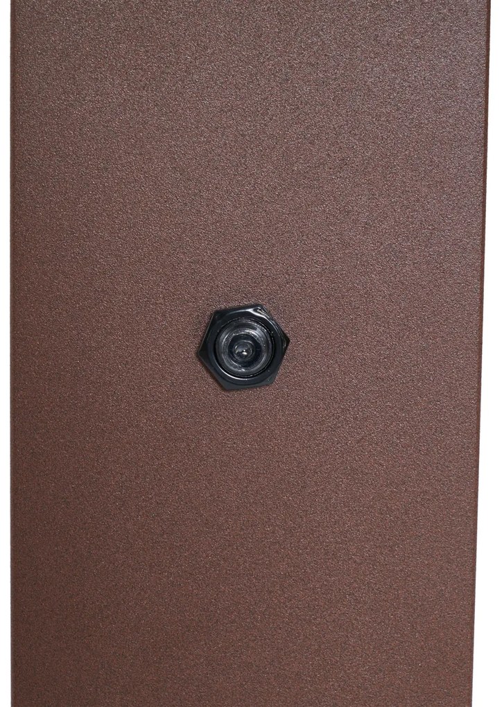 Ipari kültéri oszloplámpa rozsdabarna füstüveggel 70 cm alkonyatérzékelővel IP44 - Denmark