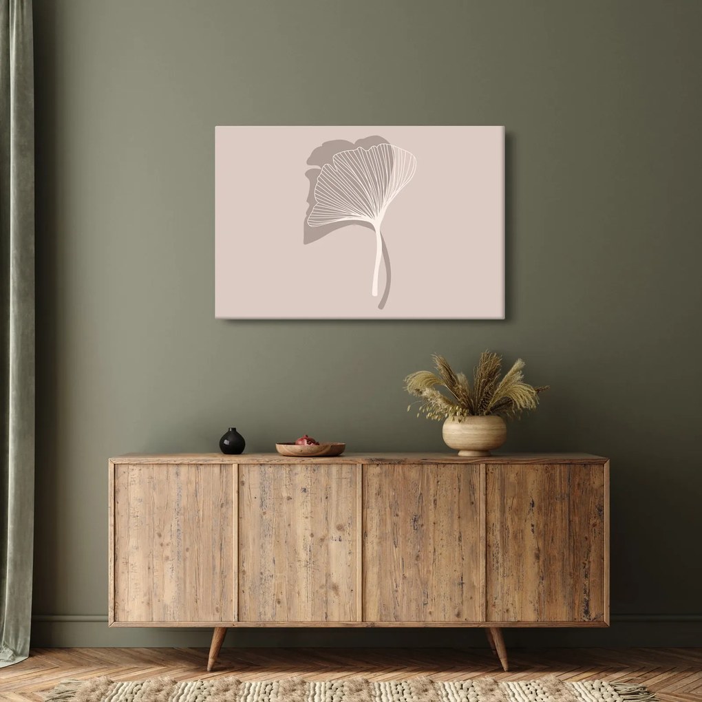 Kép - Bézs színű levelek N⁰4 (90x60 cm)