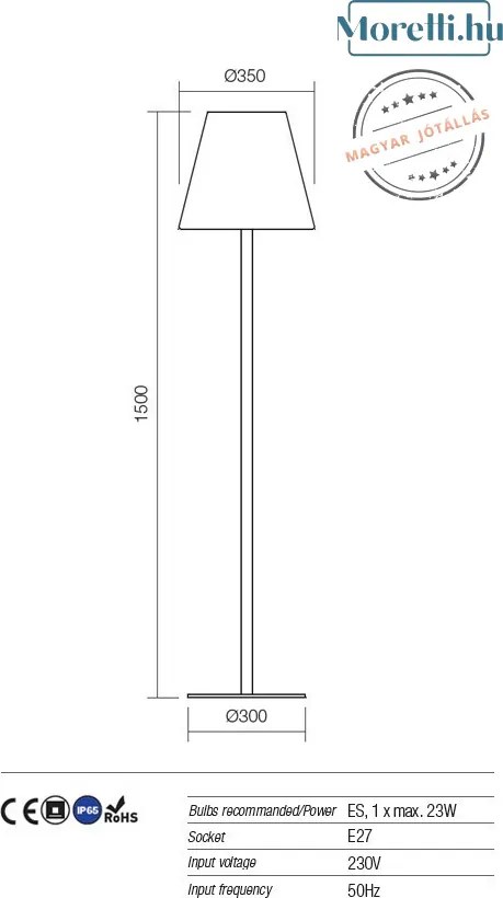 REDO 9978 ŐINO Modern Kültéri Állólámpa E27 IP65
