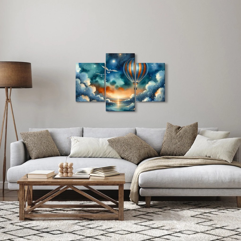 Kép - Repülés az éjjeli ég alatt (90x60 cm)