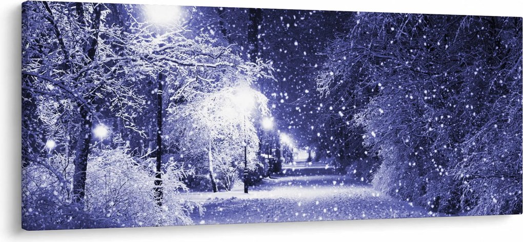 Kép - varázslatos téli éjszaka (120x50 cm)