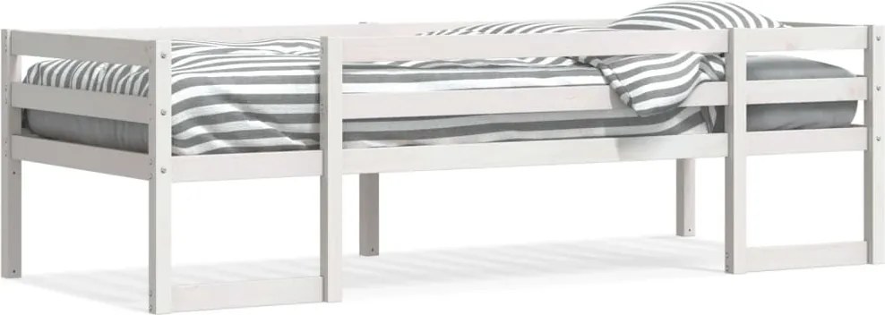 vidaXL fehér tömör fenyőfa gyerekágykeret 90 x 200 cm