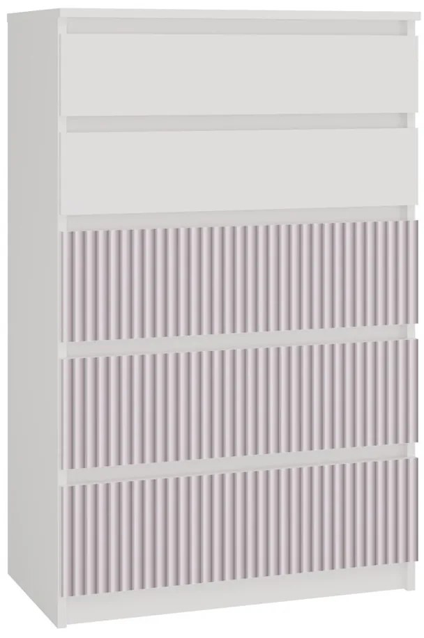 MIX M5 ARTEO komód 109, 70x109.5x40 cm, fehér-rózsaszín