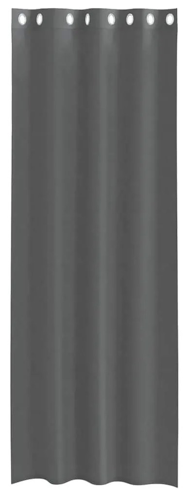 2 db sötétszürke fátyolfüggönyök rojtokkal 140x260 cm