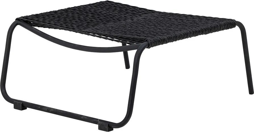 Fekete kerti napozóágy lábtartóval Boel - Bloomingville