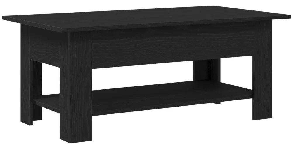 Fekete Tölgy Kávézóasztal 102x55x42 cm Műszaki Fa