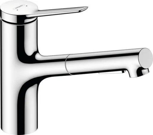 Hansgrohe Zesis M33 mosogató csaptelep kihúzható zuhannyal, 2 áram króm 74820000