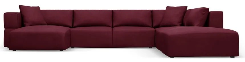 Borvörös sarokkanapé (jobb oldali-"U" alakú) Esther – Milo Casa