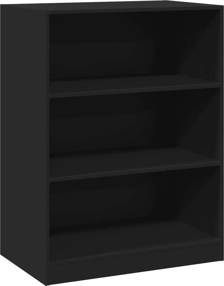 vidaXL fekete szerelt fa ruhásszekrény 77 x 48 x 102 cm