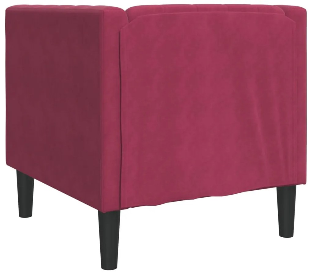 bordó bársony Chesterfield kanapéfotel