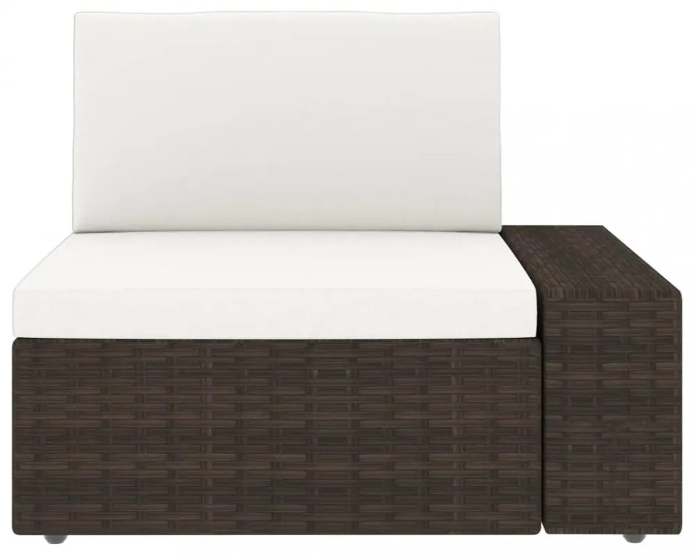 vidaXL 7 részes barna polyrattan kerti ülőgarnitúra