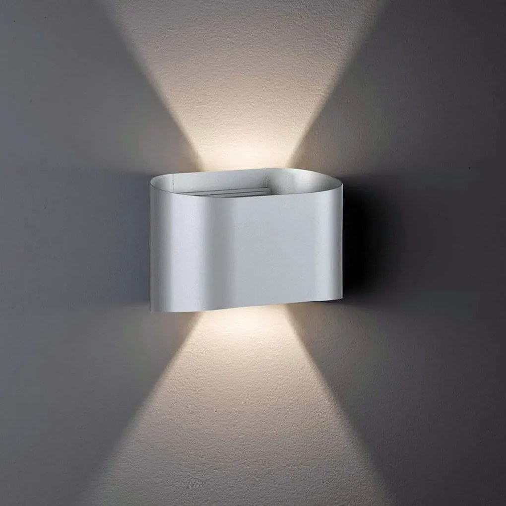 FISCHER&HONSEL 30425 WALL Modern Kültéri Fali Lámpa Ezüst LED IP44