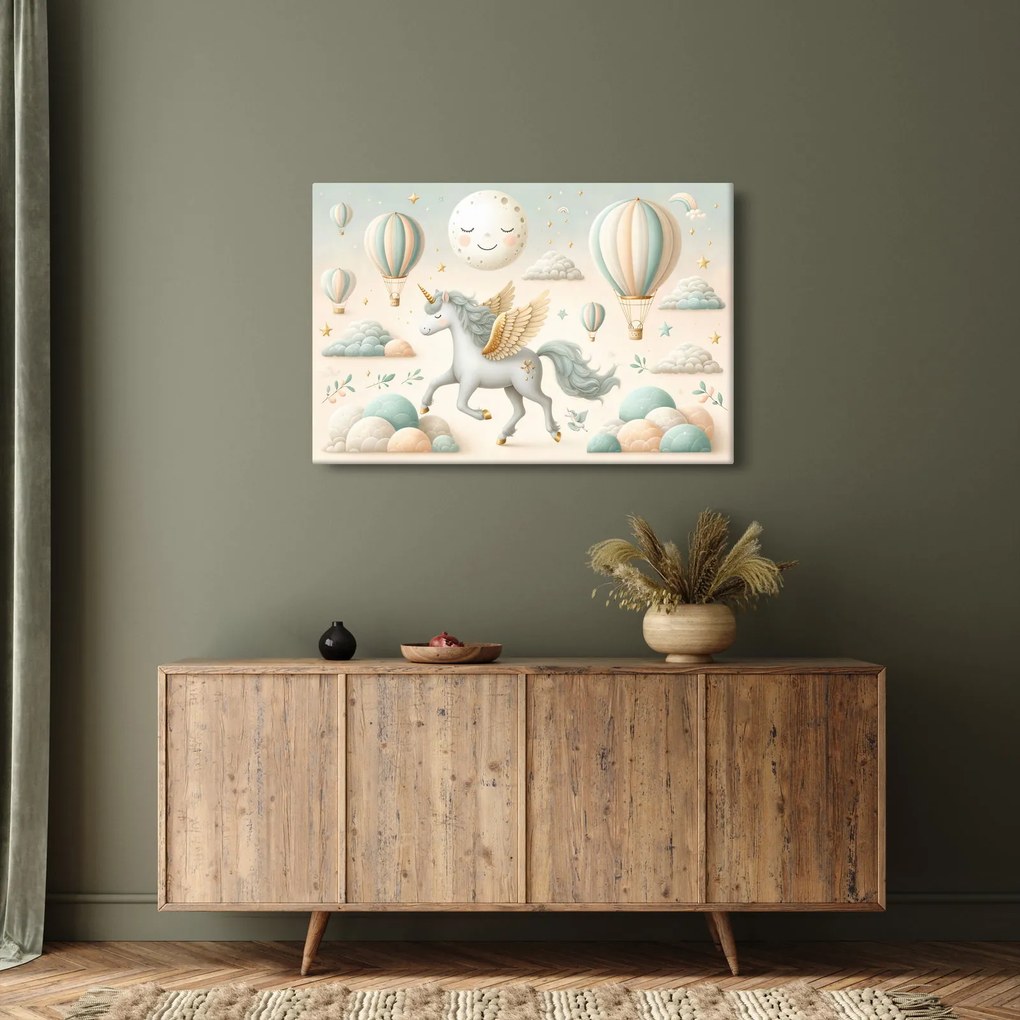 Kép - Boldog egyszarvú (90x60 cm)