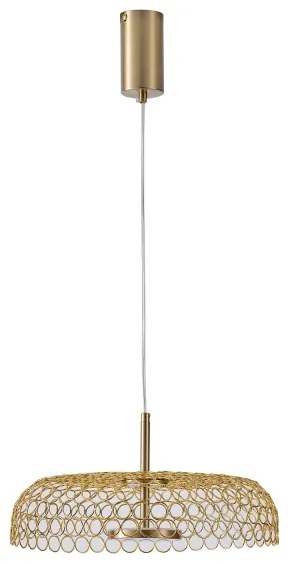 LED Csillár zsinóron LED/10W/230V 3000K arany átm. 35 cm