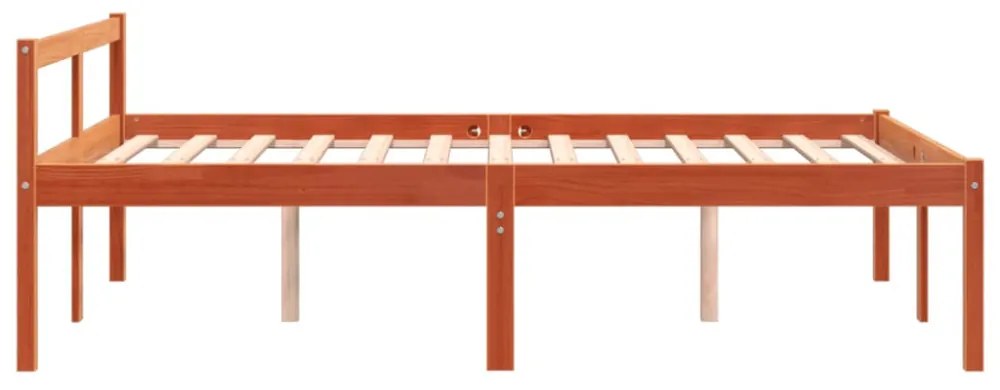 viaszbarna tömör fenyőfa időseknek való ágy 120 x 200 cm