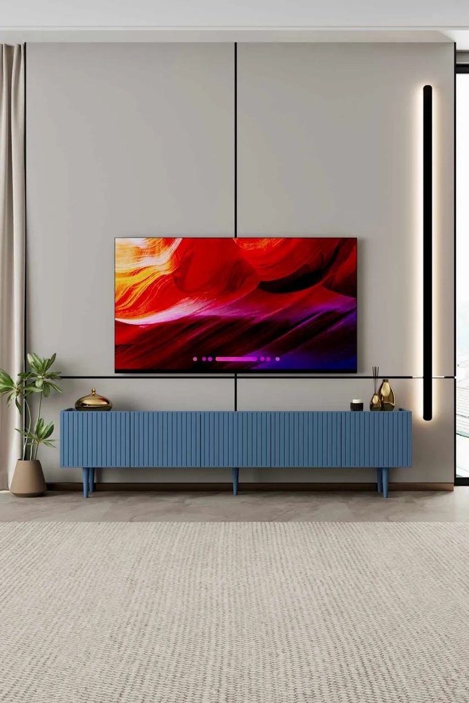 Capella TV-állvány, kék, 200 cm