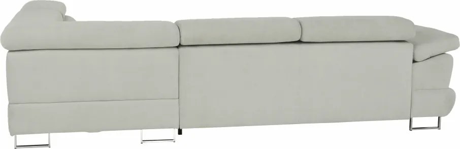 Ülőgarnitúra tárolóhellyel, világosszürke, szövet, jobbos, BUTON R