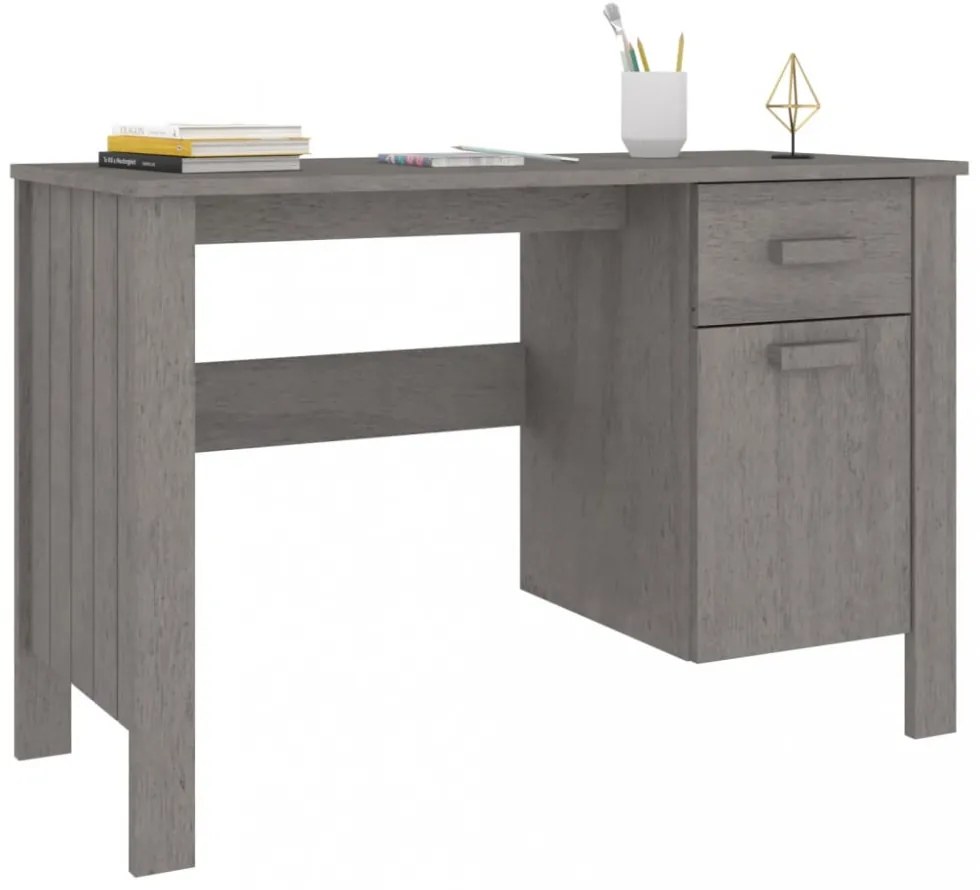 HAMAR világosszürke tömör fenyőfa íróasztal 113 x 50 x 75 cm